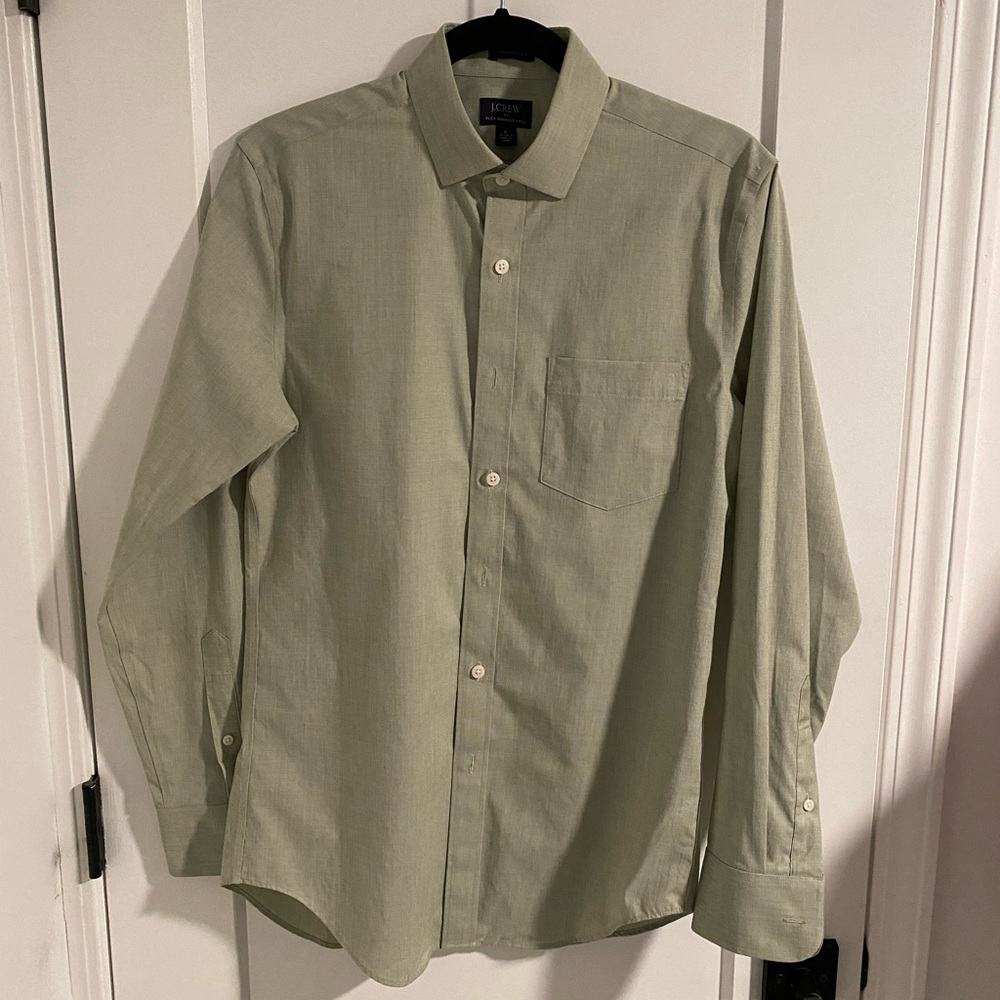 J.Crew Light Green Button Down Dress Shirt